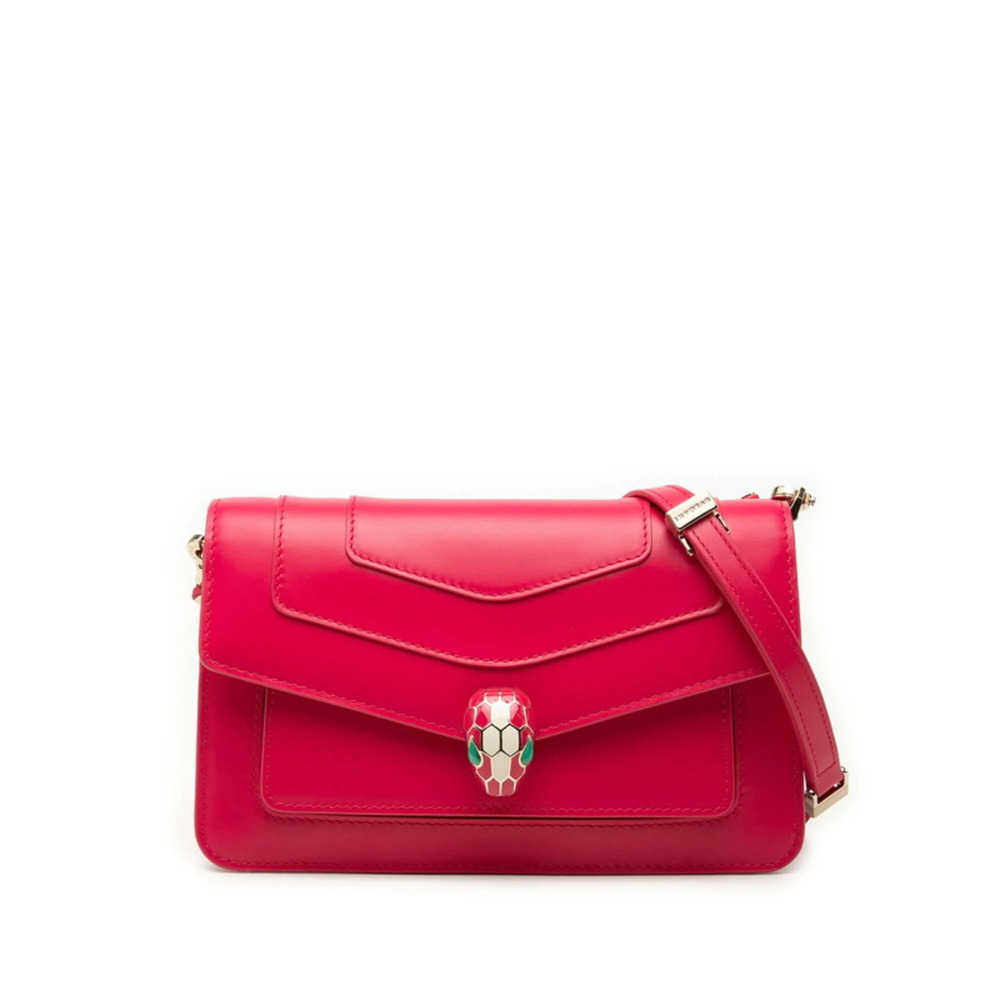 Bulgari Serpenti Forever Shoulder Bag, Pink Leather, Women's BVLGARI